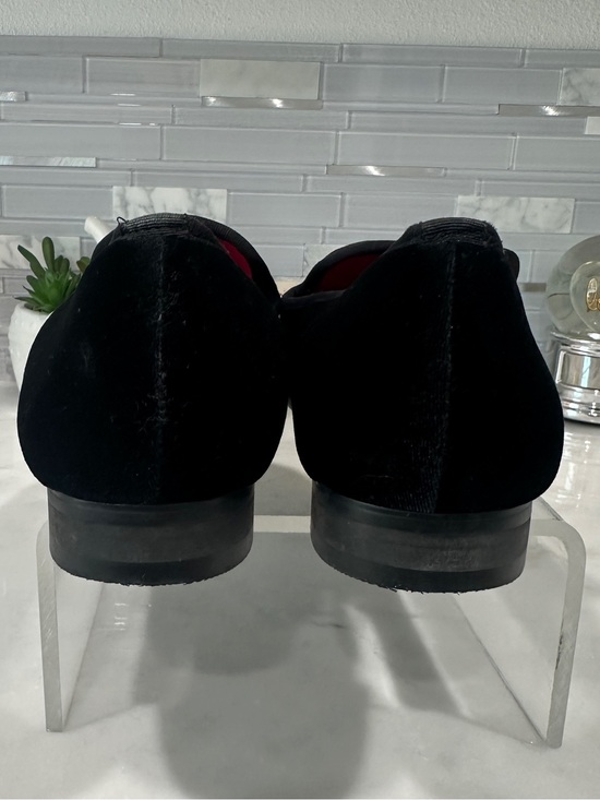 MEIJIANA Black Velvet Designer Loafers | Men’s Size 8 | Gold Medallion main image 11